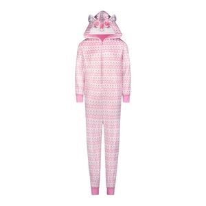 Max & Olivia Girl's Novelty Hooded Unicorn Onesie Sleepwear